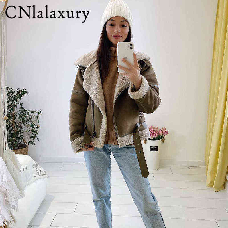 Cnlalaxury 2022Winter Women Thick Warm Suede Lamb Coat Short Motorcycle Brown Jackets Faux Sheepskin Leather Jackets Runner J220727, Black
Cnlalaxury 2022Winter Women Thick Warm Suede Lamb Coat Short Motorcycle Brown Jackets Faux Sheepskin Leather Jackets Runner J220727, Black