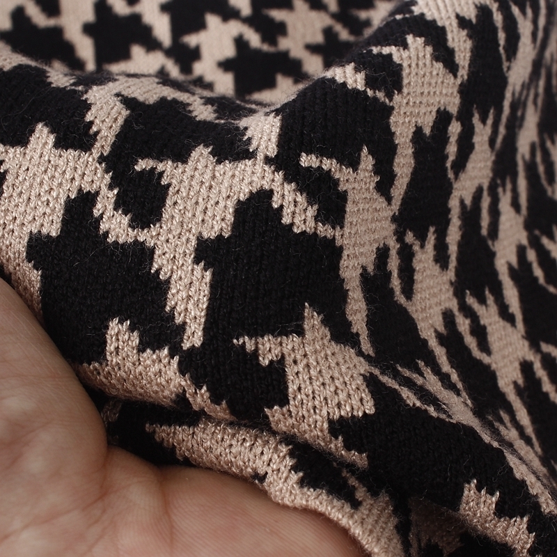 GIGOGOU Luxury Jacquard Knit Sweater Skirt Elastic Band High Waist Midi Pencil Bodycon Women Long s Jupe Femme Faldas 220317