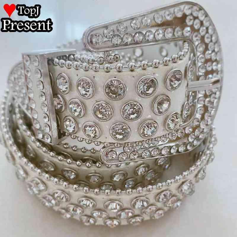 Women Men Bling Ston Belt Quality Studded Belt Women Fashion Cinto Strass Ceinture Female Poison, White
Women Men Bling Ston Belt Quality Studded Belt Women Fashion Cinto Strass Ceinture Female Poison, White