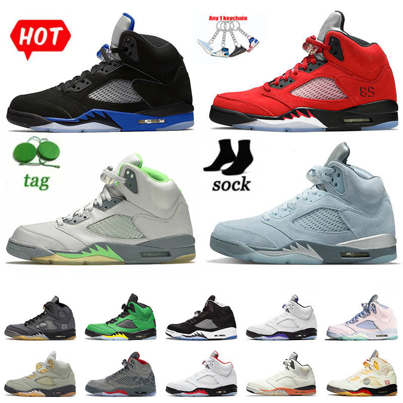 Hot Selling Racer Blue Jumpman 5 High Basketball Shoes 5s Designer Womens Mens Raging Bull Green Bean Bluebird Easter White Concord Sail Off Sneakers Sports US 13, C45 quai 54 black 40-47
Hot Selling Racer Blue Jumpman 5 High Basketball Shoes 5s Designer Womens Mens Raging Bull Green Bean Bluebird Easter White Concord Sail Off Sneakers Sports US 13, C45 quai 54 black 40-47