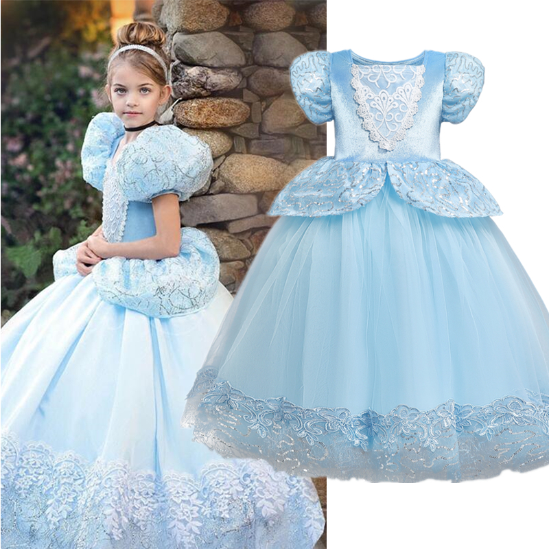 Girls Winter Princess Dress Costumes For Kids Cosplay Dresses disfraz carnaval vestido de festa infantil 220422