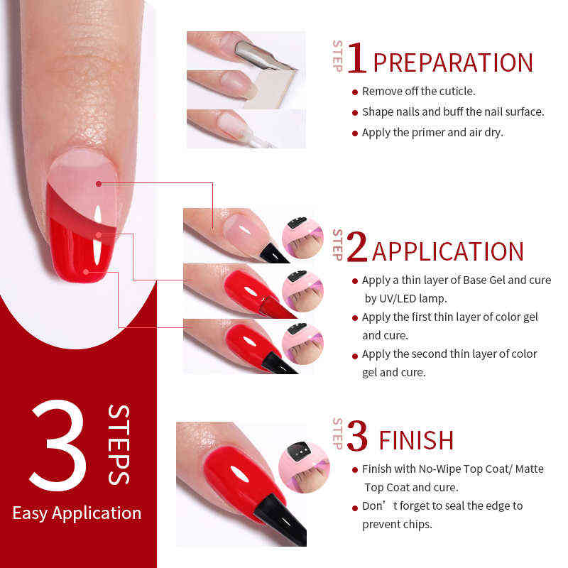 NXY Nail Gel Base No Wipe Matte Top Function Soak Off Led Uv Polish Long Lasting Art Varnish Manicure 0328