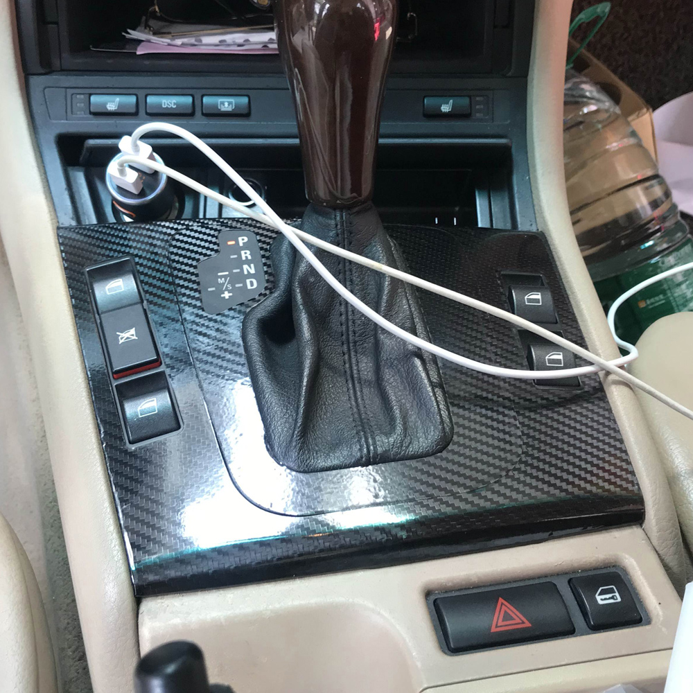 For BMW 3 Series E46 4 Door 1998-2004 Interior Central Control Panel Door Handle Carbon Fiber Stickers Decals Car styling Accessorie