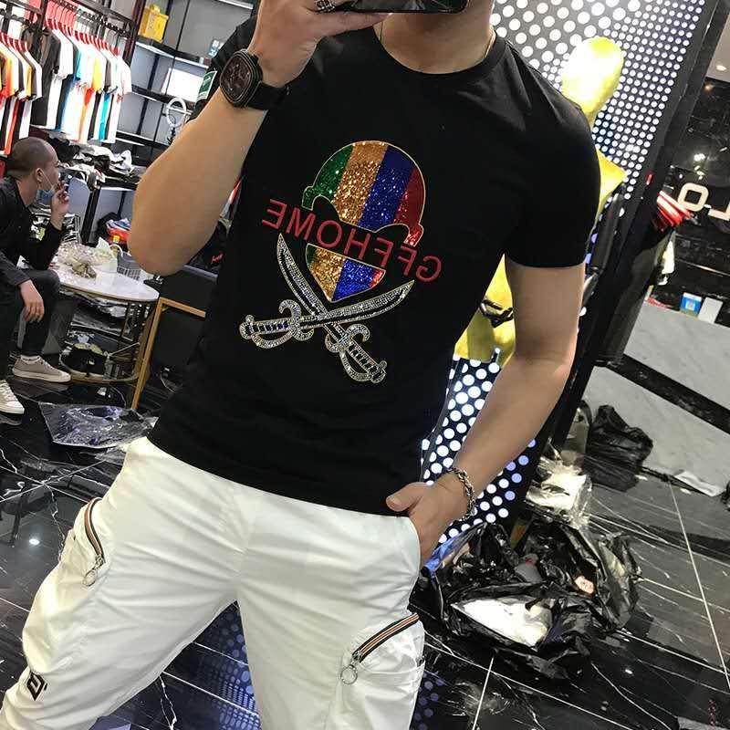 Men's T-Shirts Men's Comfortable Breathable Designer Summer Custom Exquisite Craftsmanship Drilling Skull Chic Rock Star Plus Size T Shi, As shown asian size
Men's T-Shirts Men's Comfortable Breathable Designer Summer Custom Exquisite Craftsmanship Drilling Skull Chic Rock Star Plus Size T Shi, As shown asian size