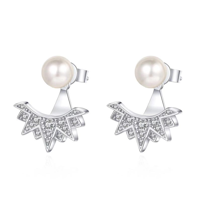 Stud Trendy 925 Sterling Silver Snowflake Women Earrings Pave Moissanite Natural Freshwater Pearl Two Wear Design GiftStud
Stud Trendy 925 Sterling Silver Snowflake Women Earrings Pave Moissanite Natural Freshwater Pearl Two Wear Design GiftStud