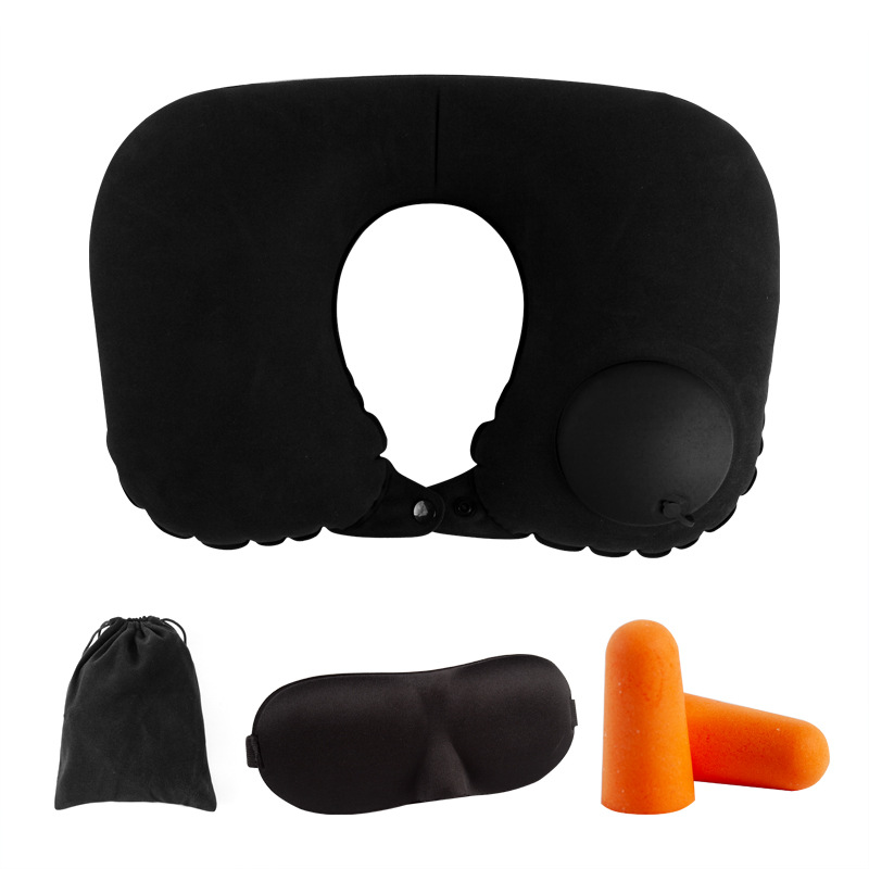 Car U-shaped inflatable headrest Cushions Neck Pillow for Travel Office Nap Head Rest