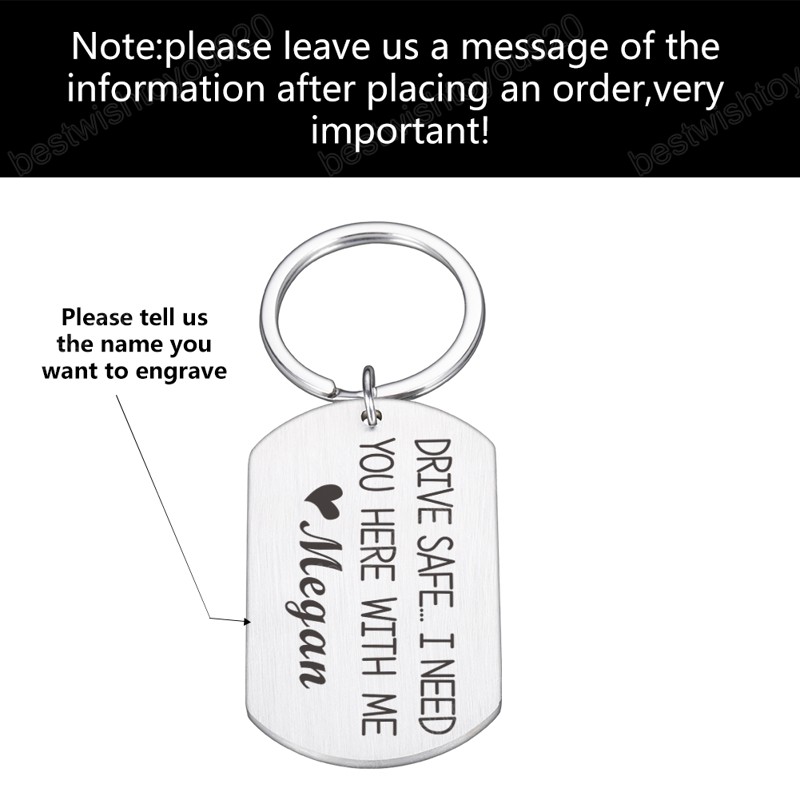 Customized Keychains for Car Key Fashion Persenalized Gift Keyring Husband Father Boyfriend Couples Car Keychain
