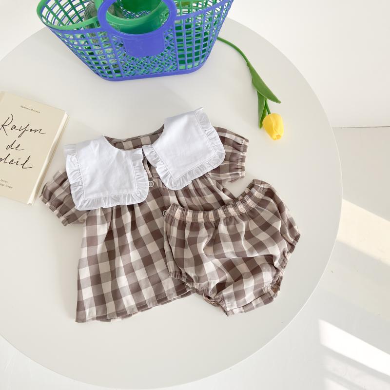 Clothing Sets Baby Set Plaid Girl's Suit 2022 Summer Cotton Lapel Two Piece Clothes Short Sleeve Top Bread PantsClothing, Coffee
Clothing Sets Baby Set Plaid Girl's Suit 2022 Summer Cotton Lapel Two Piece Clothes Short Sleeve Top Bread PantsClothing, Coffee