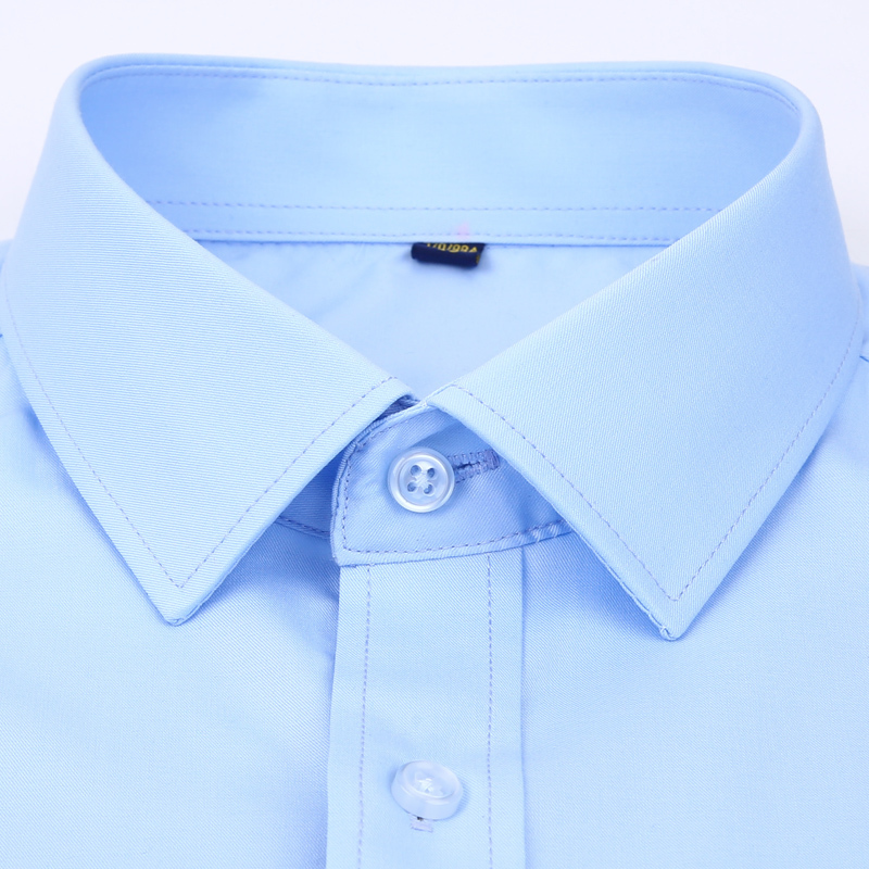 Elastic Long Sleeve Men Solid Dress Shirt Bamboo Fiber Non-Iron Social Shirts Male Casual Soft Mens Clothing Comfortable Formal 220322
