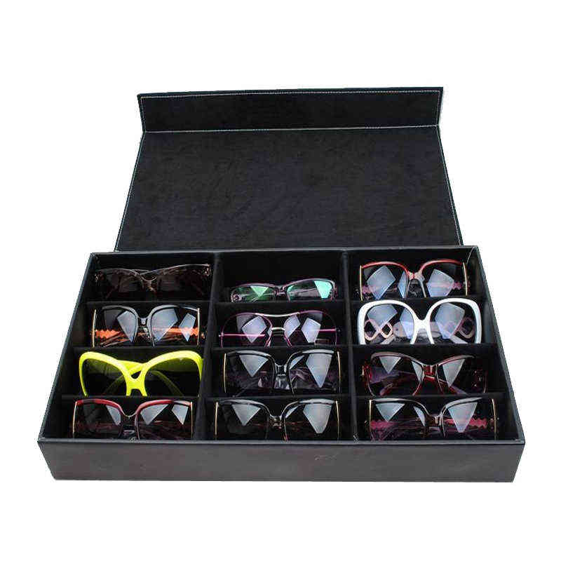 Jewelry Box 48*24*6Cm 12 Grid Storage Organizer Glasses Display Stand Holder organizer Eyewear Eyeglasses Box Sunglasses Case Case - view 6