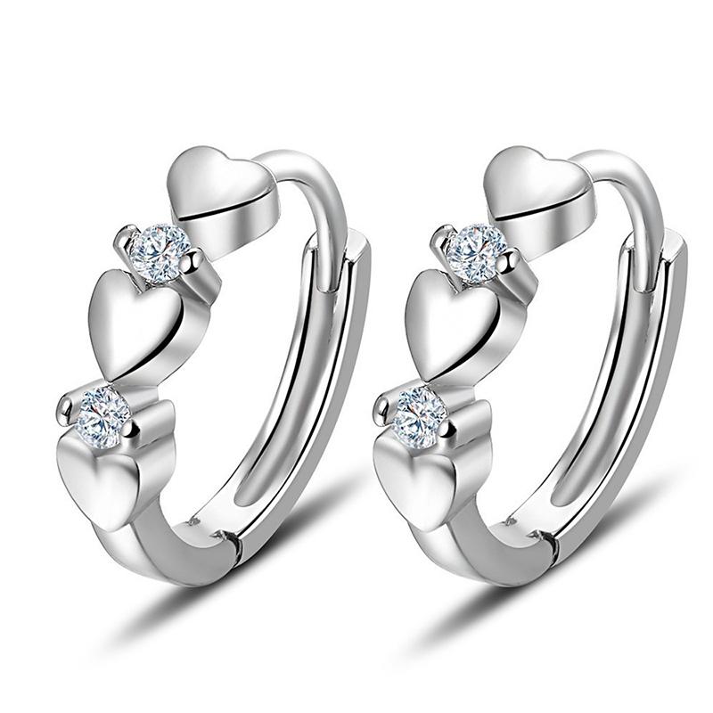 Hoop & Huggie Silver Heart Earrings Dainty Small Sparkling Zircon Love Women Earring Valentine's Day Gift EarringHoop
Hoop & Huggie Silver Heart Earrings Dainty Small Sparkling Zircon Love Women Earring Valentine's Day Gift EarringHoop