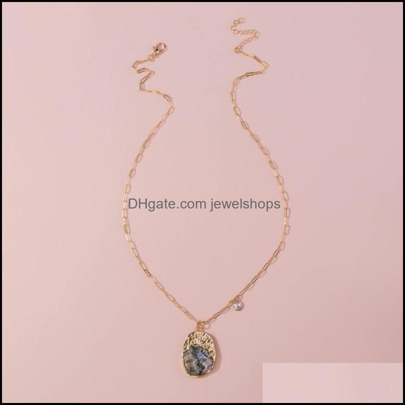 Chains Natural Abalone Shelll Women Pendant Necklace Irregar Golden Pearl Charm Lady Romantic Jewelrychains Drop D Jewelshops Ds5
Chains Natural Abalone Shelll Women Pendant Necklace Irregar Golden Pearl Charm Lady Romantic Jewelrychains Drop D Jewelshops Ds5