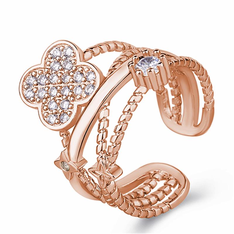 Double Layer Cute Lucky Heart Four Leaf Clover Open Ring For Women Jewelry Adjustable End Ring
Double Layer Cute Lucky Heart Four Leaf Clover Open Ring For Women Jewelry Adjustable End Ring