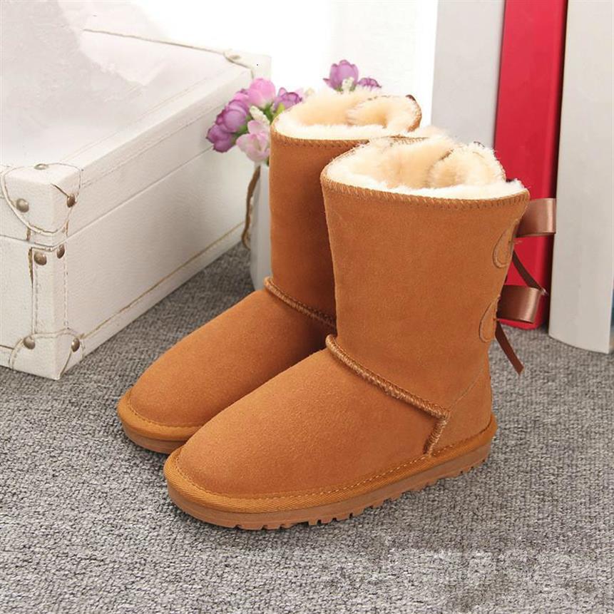 

Winter Australia Baby Snow girls childrens boots Style Cow Suede Leather Waterproof Winter Cotton boots Warm boots shoes kids275P, Children
