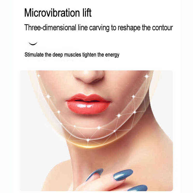 NXY Face Care Device Hskou Facial Lifting Led Photon Therapy Slimming Vibration Massager Double Chin v Shaped Cheek Lift 0530