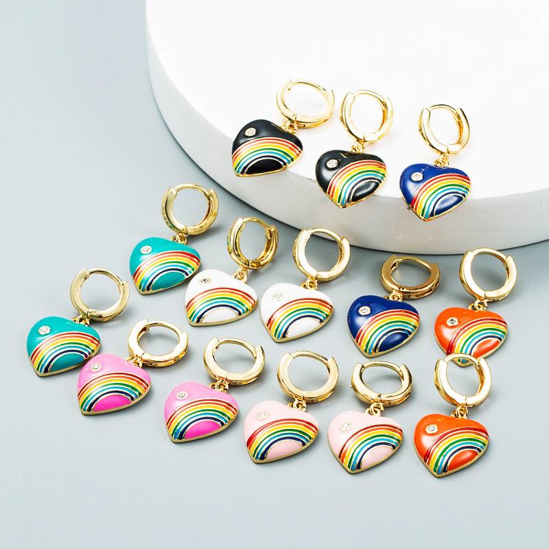 Dangle & Chandelier LOVOACC Hyperbolic Big Colourful Love Heart Rainbow Print Pendant Earrings For Women Ladies Shiny CZ Stone Accessories
Dangle & Chandelier LOVOACC Hyperbolic Big Colourful Love Heart Rainbow Print Pendant Earrings For Women Ladies Shiny CZ Stone Accessories