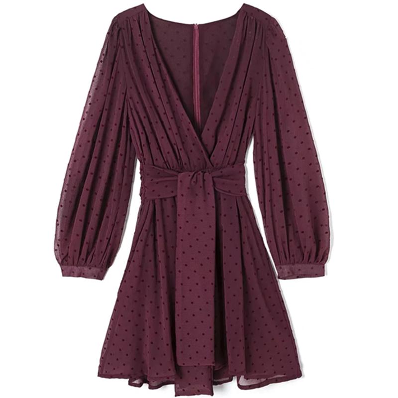 Casual Dresses Jenny&Dave French Style Summer Party Dress Women Tops Fashion Vintage Burgundy Polka Dot Embroidery V-neck Pleated Elegan, Claret
Casual Dresses Jenny&Dave French Style Summer Party Dress Women Tops Fashion Vintage Burgundy Polka Dot Embroidery V-neck Pleated Elegan, Claret