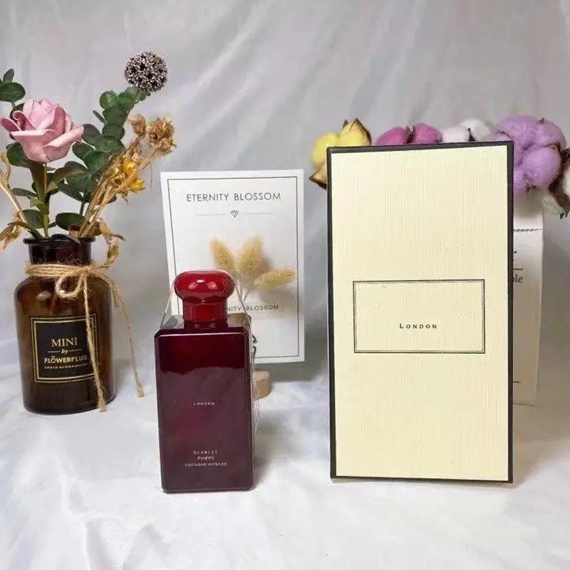 

Jo Malone London Perfume 100ml Scarlet Poppy Cologne Intense Fragrance Red Bottle Long Lasting Good Smell Men Women Spray Parfum H214l