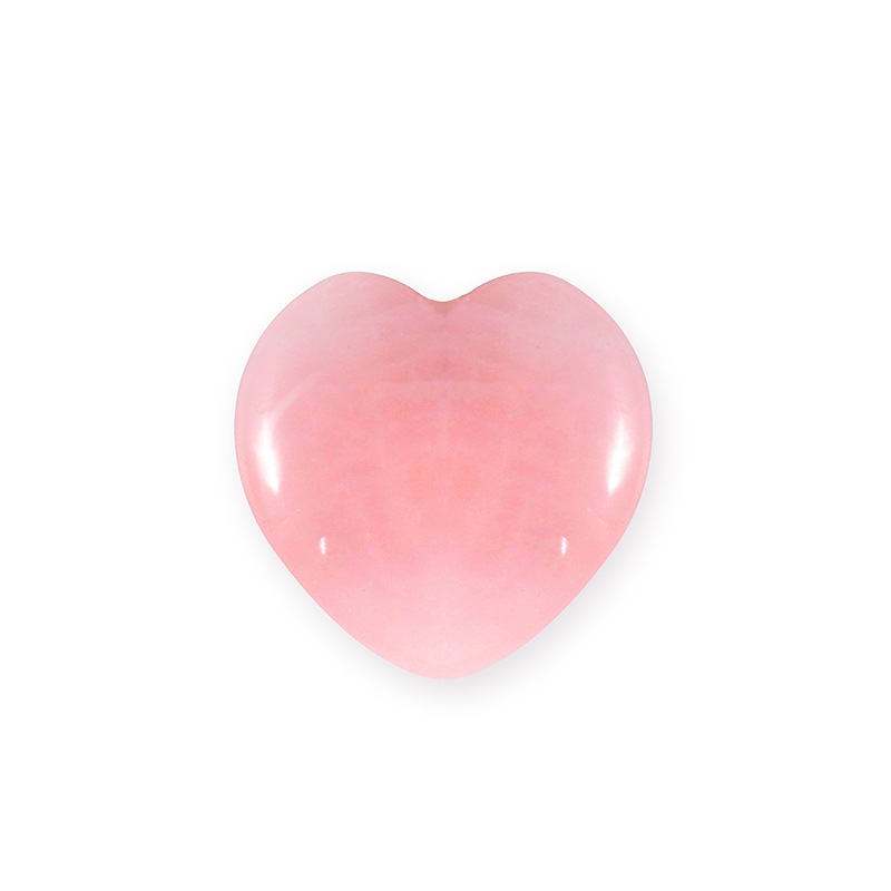 Natural pink Crystal Stone Ornaments Carved 40*20MM Heart Chakra Reiki Healing Quartz Jewelry Making Home Decor