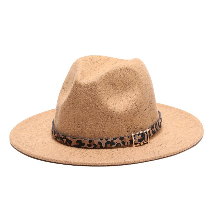 Berets 2022 High Quality Fashion Woolen Women Felt Jazz Fedora Hats With Leopard Belt Stripe Wide Brim Panama Men Party Wedding Cap, A-7
Berets 2022 High Quality Fashion Woolen Women Felt Jazz Fedora Hats With Leopard Belt Stripe Wide Brim Panama Men Party Wedding Cap, A-7