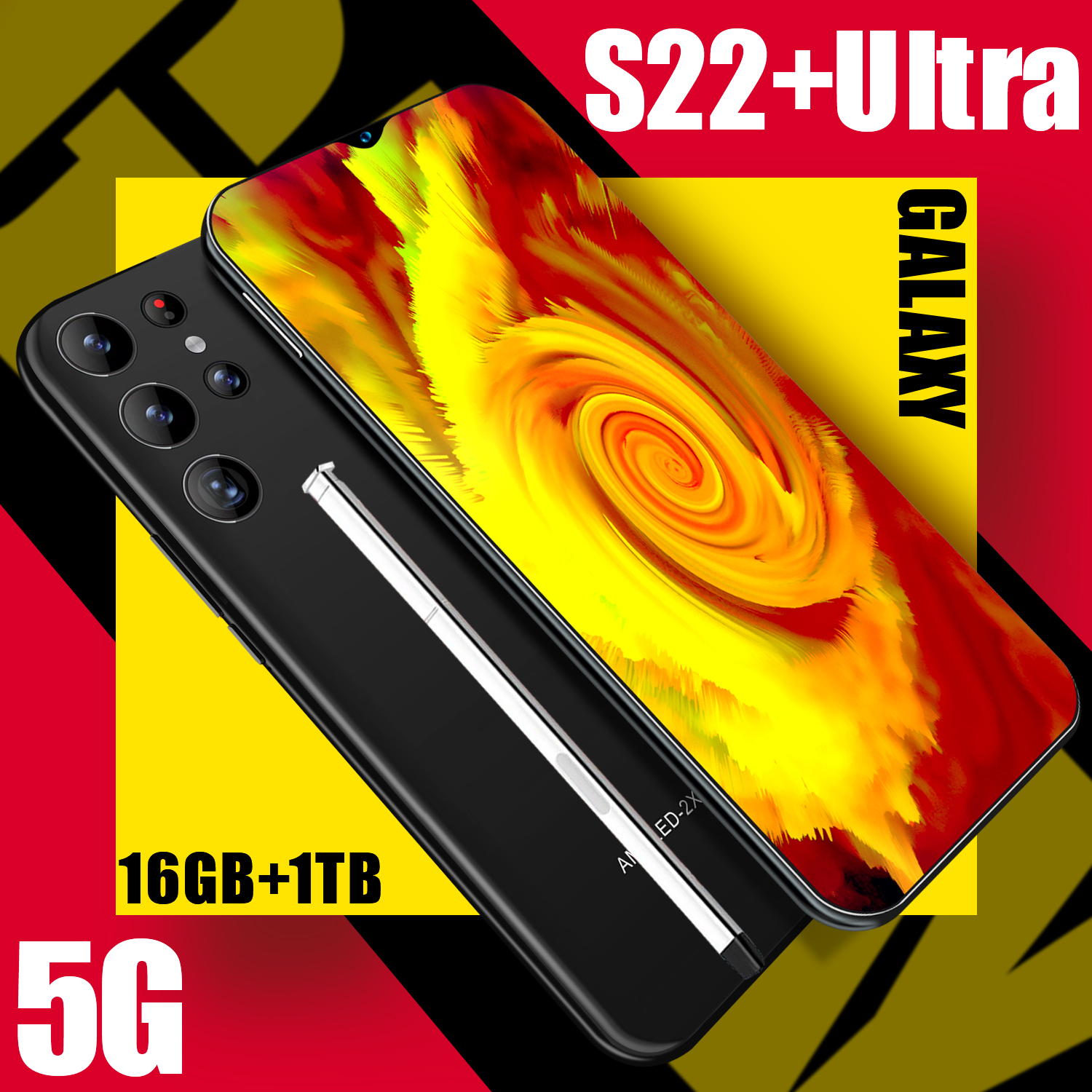 S22 Ultra 5G 7.3 Inch Smartphone 6800mAh 48MP+72MP 16GB+1TB Unlock Android 12 Mobile Phones Celular Global Version Qualcomm 888+
S22 Ultra 5G 7.3 Inch Smartphone 6800mAh 48MP+72MP 16GB+1TB Unlock Android 12 Mobile Phones Celular Global Version Qualcomm 888+