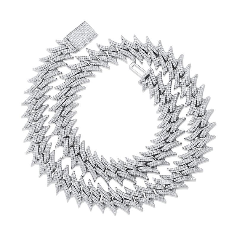 Chains Hop Claw Set CZ Stone Bling Iced Out Solid Rivet Spike Thorns Cuban Curb Link Chain Necklaces For Men Rapper JewelryChains
Chains Hop Claw Set CZ Stone Bling Iced Out Solid Rivet Spike Thorns Cuban Curb Link Chain Necklaces For Men Rapper JewelryChains