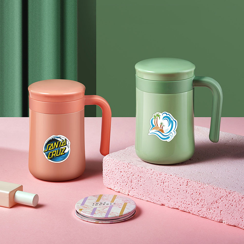 Waterproof sticker 50 PCS Cool Outdoor Surfing Stickers for Surfboard Laptop Lage Skateboard Tropical Beach Summer Sport Sticker Bomb Decals Car stick