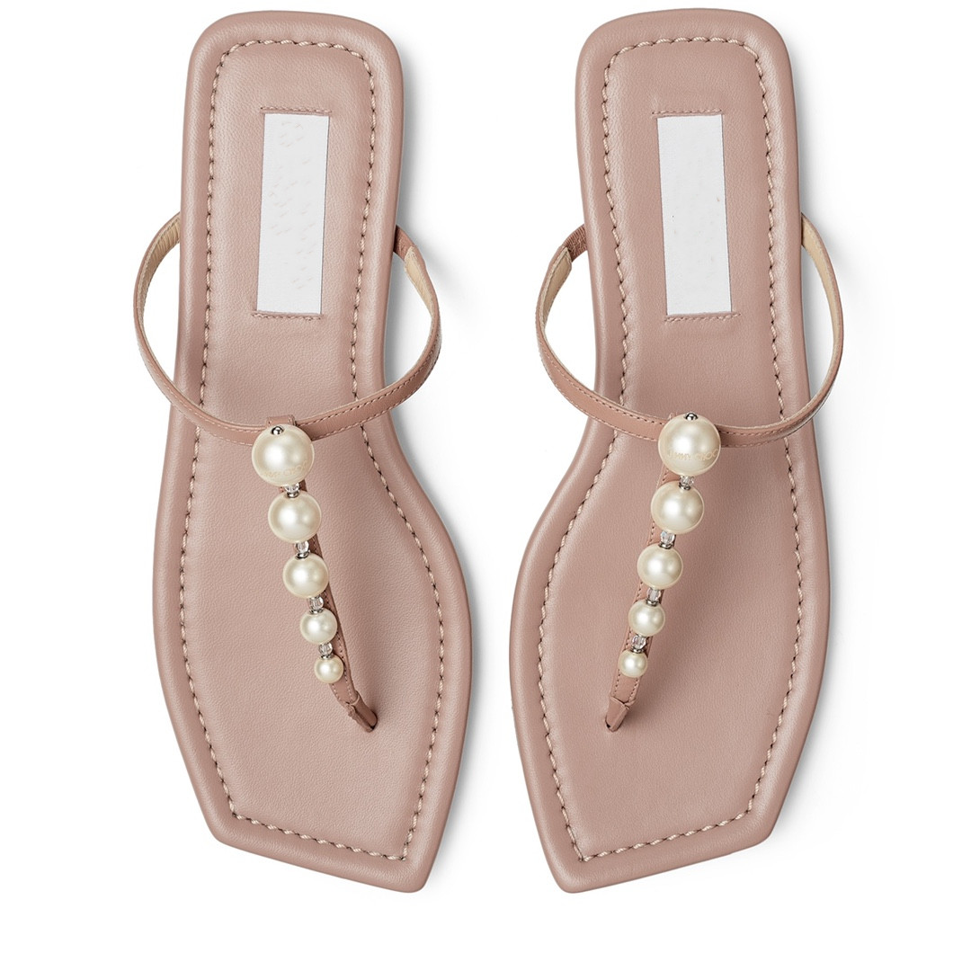 New brand fashion sandal design ladies solid color sexy party Pearl flat shoes temperament, Pink
New brand fashion sandal design ladies solid color sexy party Pearl flat shoes temperament, Pink