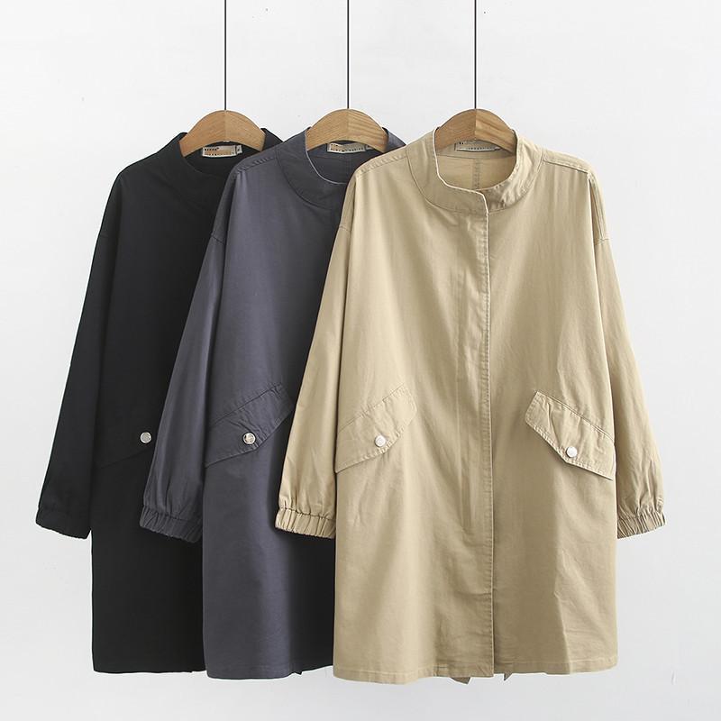 Women's Trench Coats Plus Size 4XL Women Coat Spring Fall Solid Stand Collar Long Sleeve Mid-long Overcoat Casual Female Windbreake, Khaki
Women's Trench Coats Plus Size 4XL Women Coat Spring Fall Solid Stand Collar Long Sleeve Mid-long Overcoat Casual Female Windbreake, Khaki