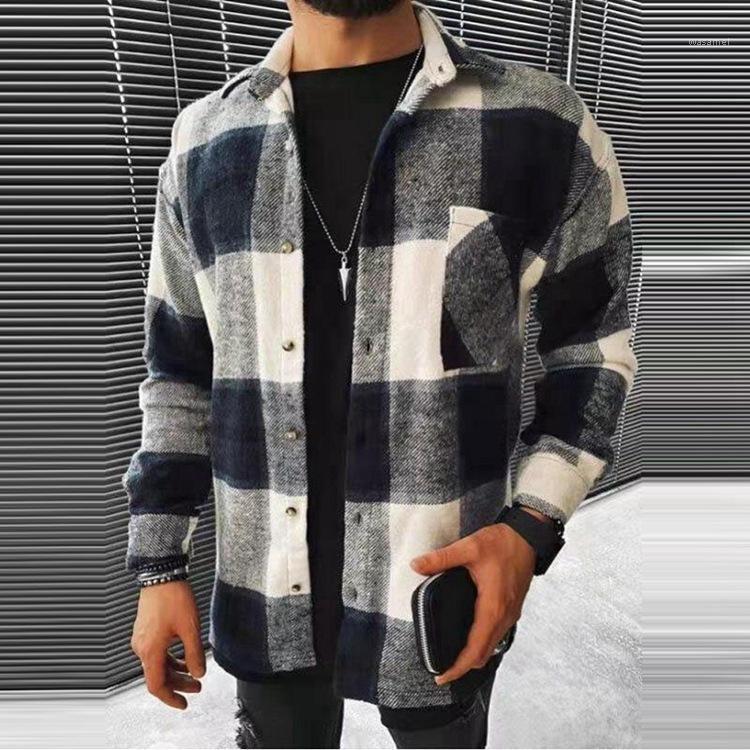 Men' Casual Shirts Clothing Color-blocking Plaid Shirt Cardigan Lapel Long-sleeved
Men' Casual Shirts Clothing Color-blocking Plaid Shirt Cardigan Lapel Long-sleeved