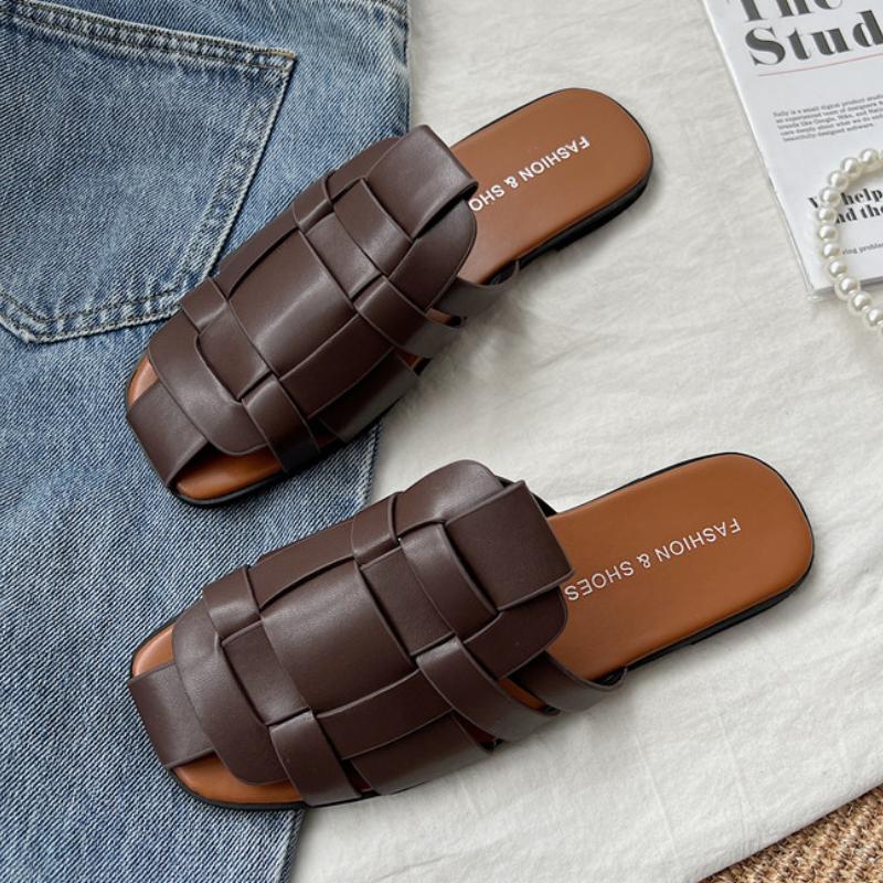Slippers Women Flats Fashion Rome Mules Shoes 2022 Summer Dress Casual Soft Walking Slides Flip-flops Square Toe ShoesSlippers, Black
Slippers Women Flats Fashion Rome Mules Shoes 2022 Summer Dress Casual Soft Walking Slides Flip-flops Square Toe ShoesSlippers, Black