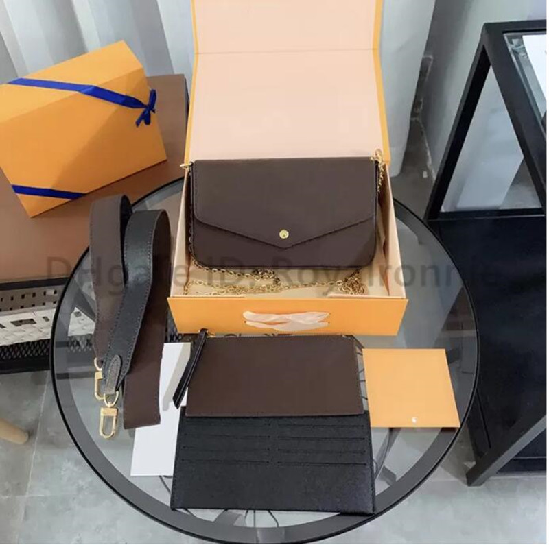 NEW Classic Women Bags Printing Flowers 3 in 1 Chain Bag Real Leather Wallet Card Crossbody Purse Shoulder Printed Messenger Wallets Handbag Girl, No bags
NEW Classic Women Bags Printing Flowers 3 in 1 Chain Bag Real Leather Wallet Card Crossbody Purse Shoulder Printed Messenger Wallets Handbag Girl, No bags