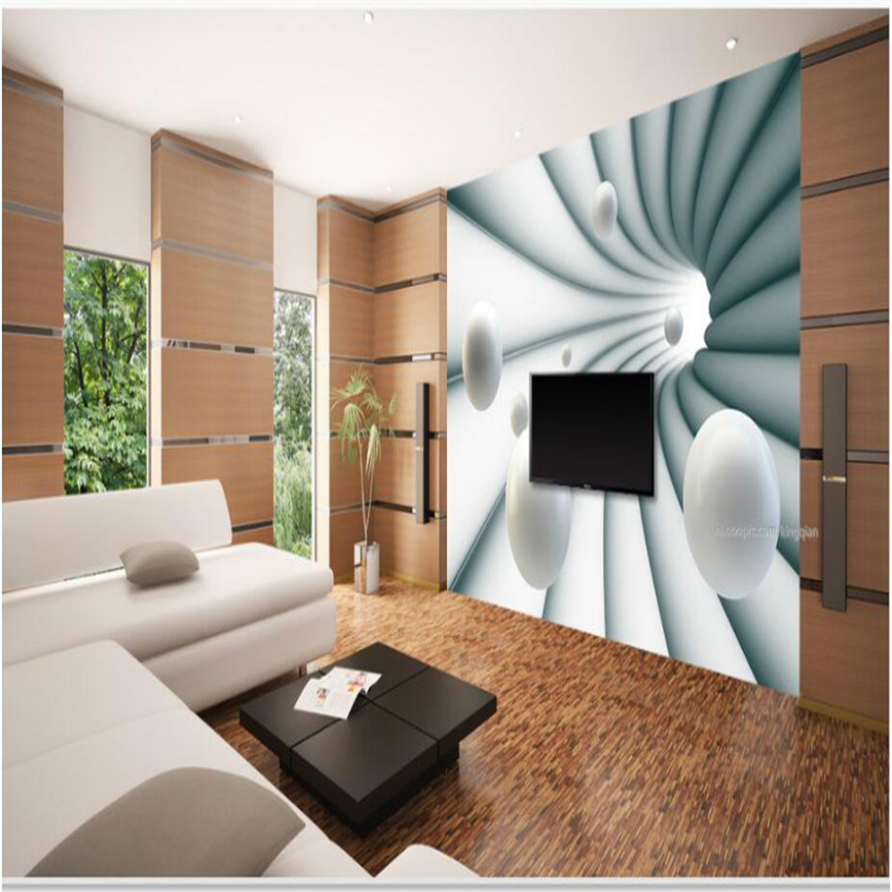 Abstract tunnel space 3d Wallpaper Living Room Home Modern Wallpaper Background Wall Painting Mural Silk Paper