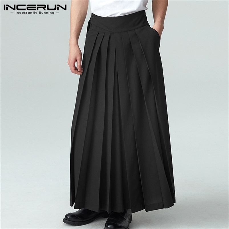Men's Pants INCERUN Fashion Pleated Solid Color Lace Up Pockets Loose Wide Leg Trousers Streetwear Casual Pantalon S 5XL 220826, Khaki
Men's Pants INCERUN Fashion Pleated Solid Color Lace Up Pockets Loose Wide Leg Trousers Streetwear Casual Pantalon S 5XL 220826, Khaki