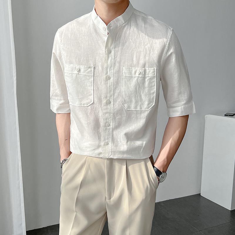 Men's Casual Shirts Summer Cotton Linen Men Slim Fashion Social Mens Dress Korean Pocket Short Sleeve Formal -3XLMen's, Green
Men's Casual Shirts Summer Cotton Linen Men Slim Fashion Social Mens Dress Korean Pocket Short Sleeve Formal -3XLMen's, Green