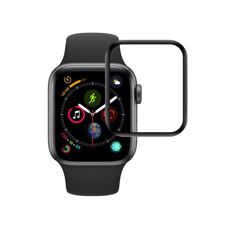 For Apple Watch iWatch 2 3 4 3D Soft Curved Edge Full Screen Protector Cover 41mm 45mm 38mm 42mm 40mm 44mm Tempered Glass Protector Protective With Re