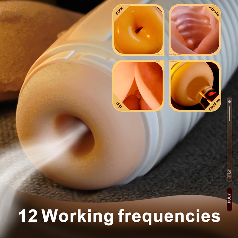 12 Speeds Sucking Masturbator Male Automatic Swallow In Voice Interactive & Vibration Masturbators Adult Sex toys for Men 220330