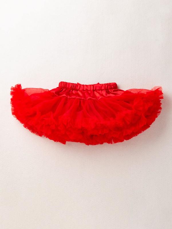 Baby Frill Trim Bow Front Mesh Skirt SHE01