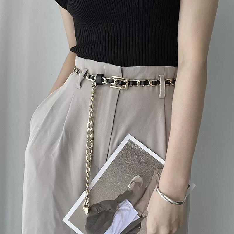 Belts Fashion Golden Silver Waist Chain Accessories Metal For Ladies Dresses Suits Trousers Decoration Belt, Black
Belts Fashion Golden Silver Waist Chain Accessories Metal For Ladies Dresses Suits Trousers Decoration Belt, Black