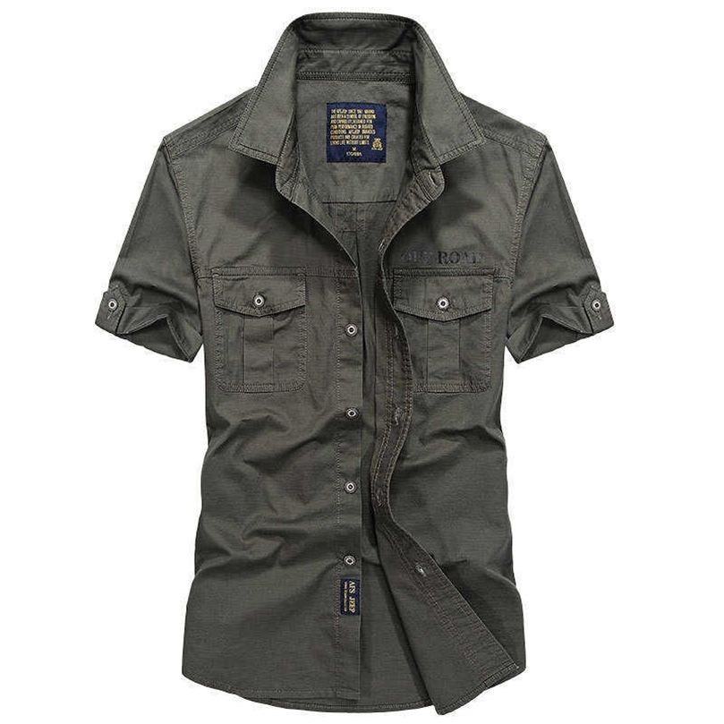 Plus Size 4XL Men's Summer Short Sleeve Shirts Cargo military Shirts Breathable Cool imported clothing camisa social masculina 210701, Khaki
Plus Size 4XL Men's Summer Short Sleeve Shirts Cargo military Shirts Breathable Cool imported clothing camisa social masculina 210701, Khaki