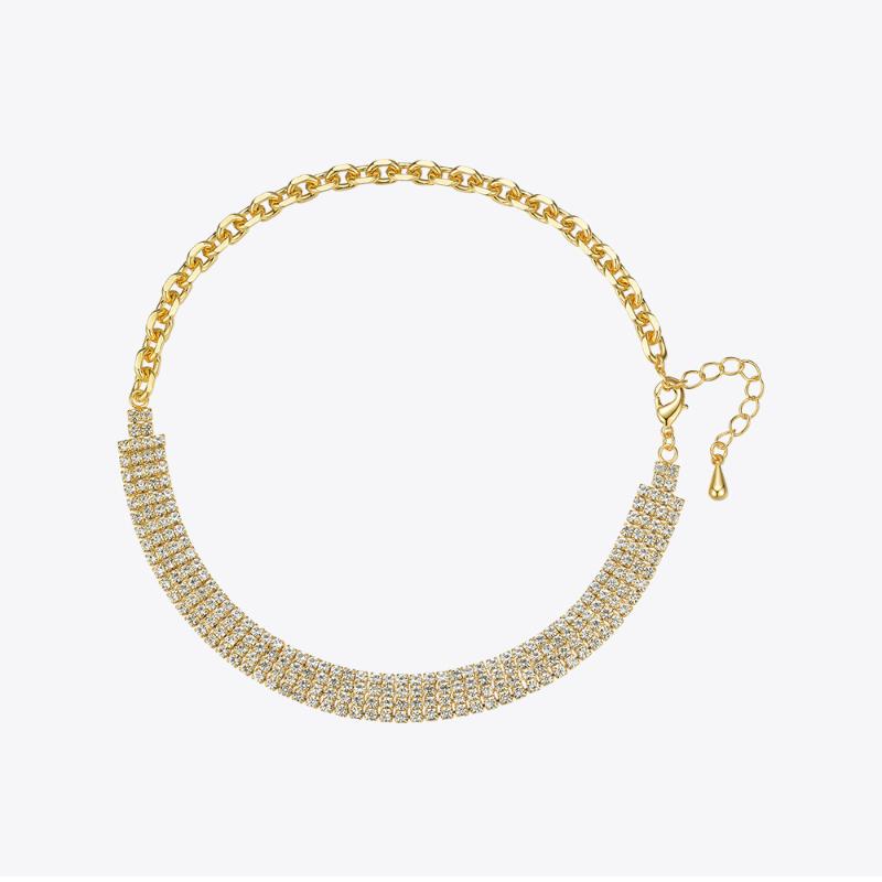 Chains Shiny Crystal Choker Necklace Women Gold Color Statement Necklaces Fashion Jewelry Wholesale Collier Femme P203065Chains
Chains Shiny Crystal Choker Necklace Women Gold Color Statement Necklaces Fashion Jewelry Wholesale Collier Femme P203065Chains