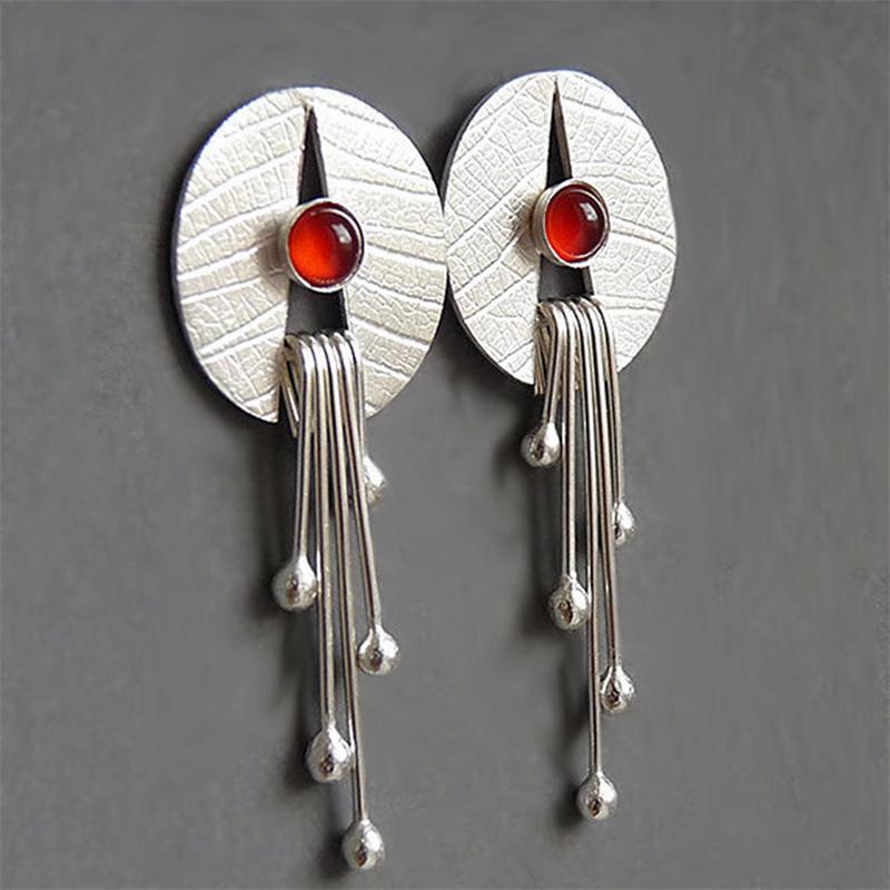 Dangle & Chandelier Est Design Bohemian Silver Color Tassel Red Earrings For Women Vintage Statement Jewelry Wedding Party Accessories
Dangle & Chandelier Est Design Bohemian Silver Color Tassel Red Earrings For Women Vintage Statement Jewelry Wedding Party Accessories