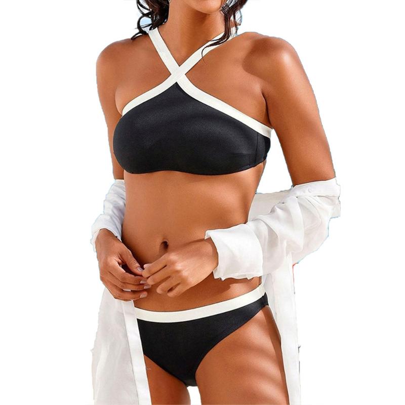 Women' Swimwear Bikini Womens Swimsuit Backless Wrap Chest Cross Neck Strap Patchwork Party Summer Bathing SuitWomen, Black
Women' Swimwear Bikini Womens Swimsuit Backless Wrap Chest Cross Neck Strap Patchwork Party Summer Bathing SuitWomen, Black