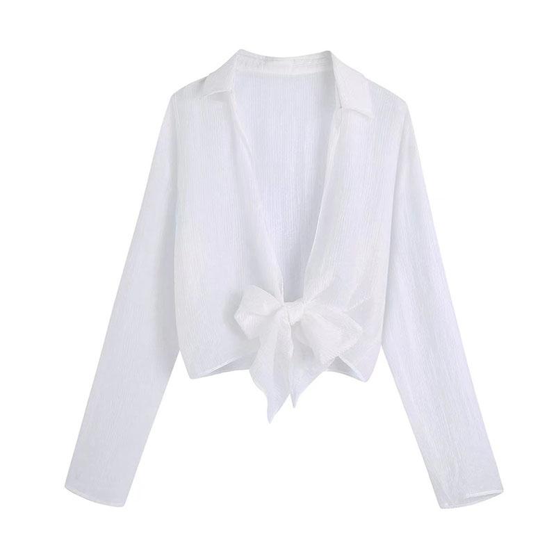 Women's Blouses & Shirts Female Clothing Fashion Long Sleeves Ladies Shirt Vintage Bow Elegant Top V Neck White Chic Woman Blouse C5131#Wome, Photo color 
Women's Blouses & Shirts Female Clothing Fashion Long Sleeves Ladies Shirt Vintage Bow Elegant Top V Neck White Chic Woman Blouse C5131#Wome, Photo color