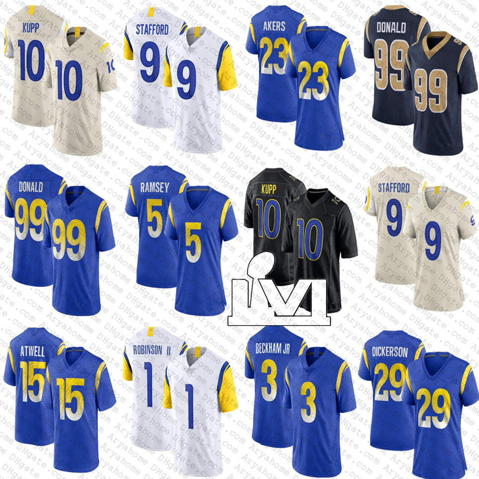 3 Odell Beckham Jr. 9 Matthew Stafford 99 Aaron Donald Custom Football Cooper Kupp Jerseys Allen Robinson II 5 Jalen Ramsey Matt Gay rams jersey Cam Akers Bobby Wagner, Mens(withlogo)
3 Odell Beckham Jr. 9 Matthew Stafford 99 Aaron Donald Custom Football Cooper Kupp Jerseys Allen Robinson II 5 Jalen Ramsey Matt Gay rams jersey Cam Akers Bobby Wagner, Mens(withlogo)