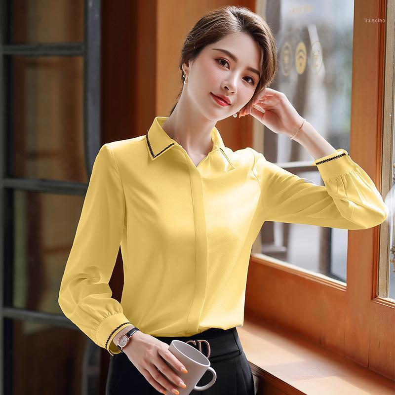 Women Long Sleeve Business Chiffon Blouse Lady Office Stand Collar Solid Shirt Woman Bow Tie Blouses White Black Orange Yellow Women' & Shi
Women Long Sleeve Business Chiffon Blouse Lady Office Stand Collar Solid Shirt Woman Bow Tie Blouses White Black Orange Yellow Women' & Shi