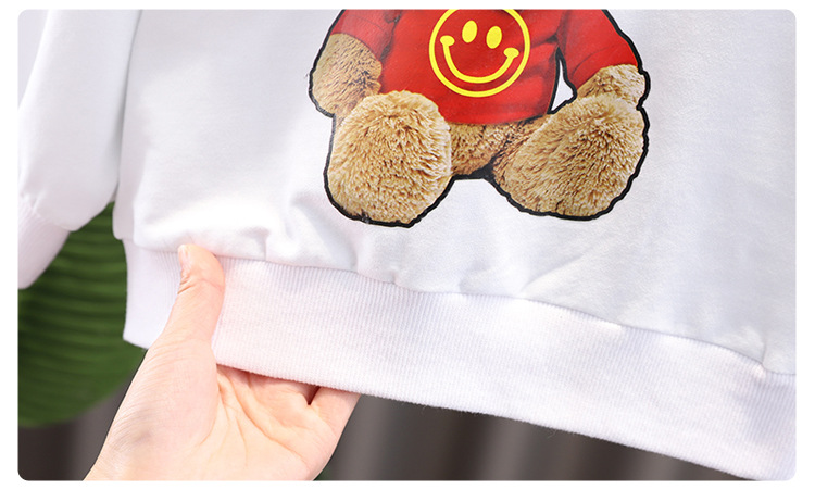 Spring Children Outfits Autumn Baby Boys Girls Clothing Sets Toddler Kids Sportswear Infant Cartoon Bear T Shirt Pants