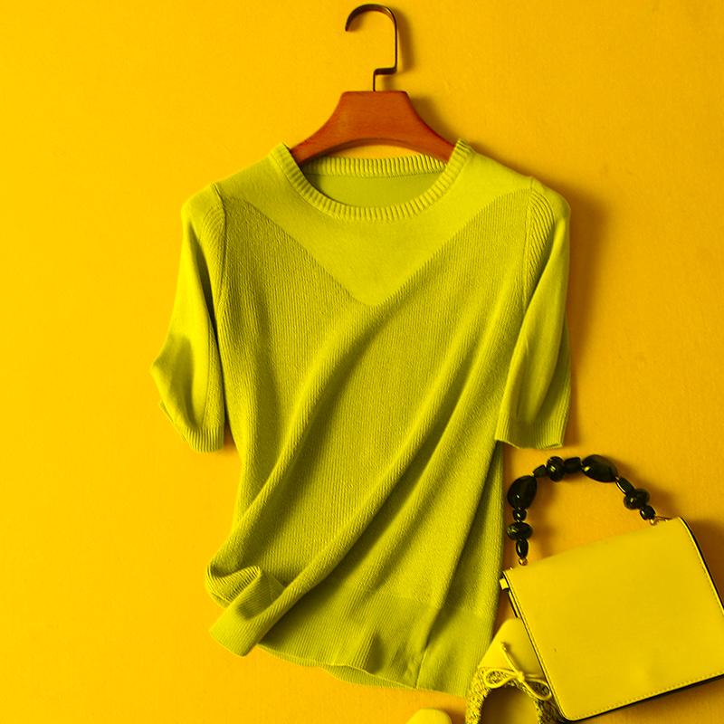 Women' T-Shirt Solid Knitted Women T-Shirts Summer 2022 O-Neck Short-Sleeved Slim Elastic Lady Elegant Pulls Outwear Tops TeesWomen, Red
Women' T-Shirt Solid Knitted Women T-Shirts Summer 2022 O-Neck Short-Sleeved Slim Elastic Lady Elegant Pulls Outwear Tops TeesWomen, Red