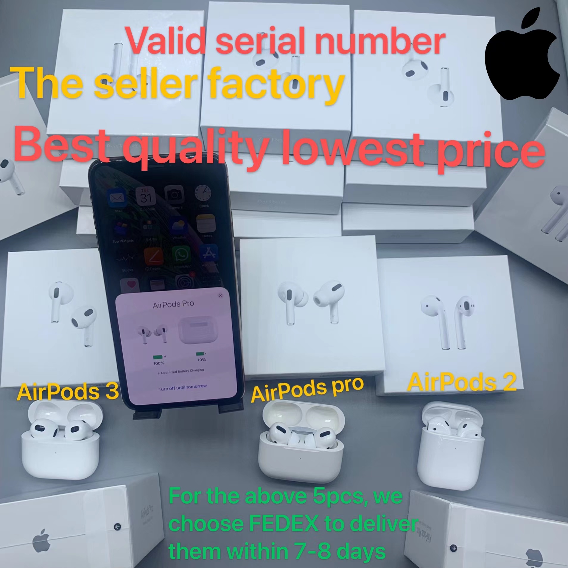 TOP quality Apple AirPods 3 Pro Air 2 3 Pods Gen 3 Pods Earphones H1 Chip Transparency Wireless Charging Bluetooth Headphones AP3 AP2 Earbuds 2nd Headsets 111, White
TOP quality Apple AirPods 3 Pro Air 2 3 Pods Gen 3 Pods Earphones H1 Chip Transparency Wireless Charging Bluetooth Headphones AP3 AP2 Earbuds 2nd Headsets 111, White