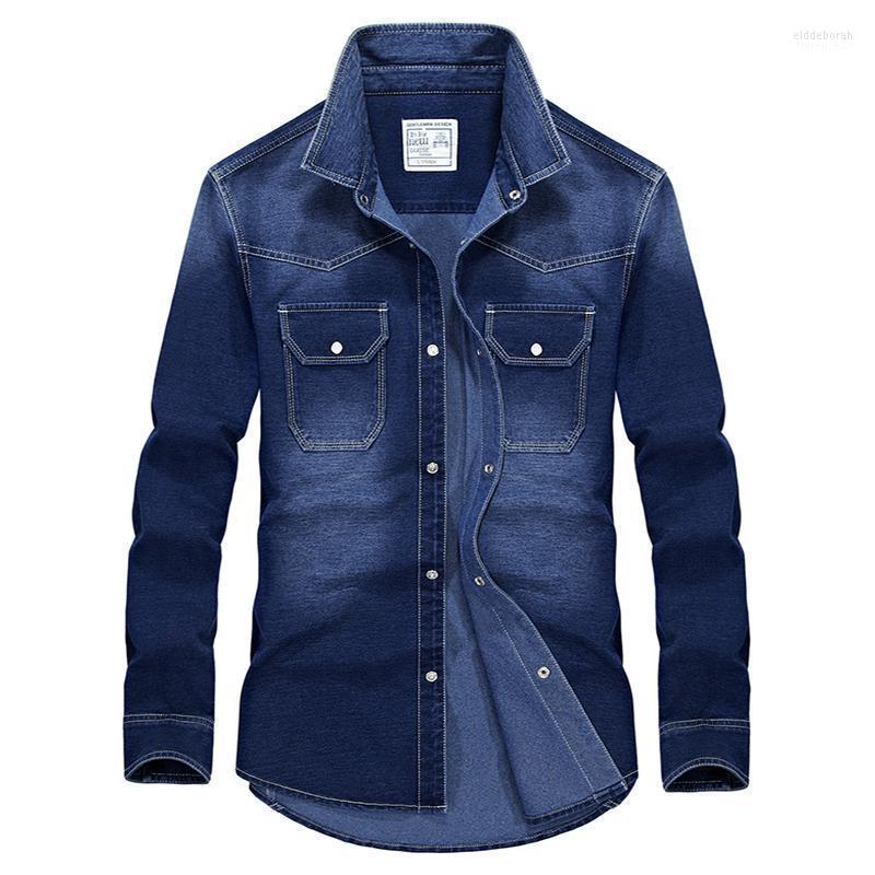 Men's Casual Shirts 2022 Spring Men Brand Cowboy Cotton Autumn Man Fashion Denim Blue Long Sleeve Shirt Male Clothing -4XLMen's Eldd22, Zdh823 dark blue
Men's Casual Shirts 2022 Spring Men Brand Cowboy Cotton Autumn Man Fashion Denim Blue Long Sleeve Shirt Male Clothing -4XLMen's Eldd22, Zdh823 dark blue